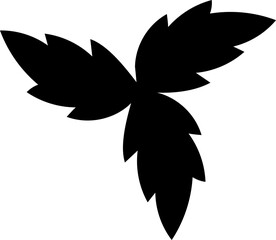 Christmas Leaf Holly Berries Silhouette