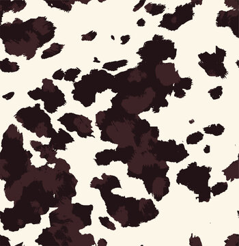 pattern cow or wild cowboy horse leather natural print animal skin. Realistic cow fur seamless skin pattern