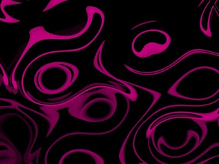 Abstract Geometric Pattern with Pink and Black Swirls