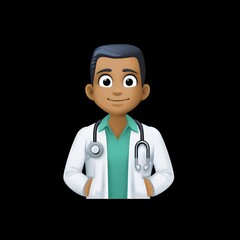 Fototapeta premium Man Doctor Emoji 