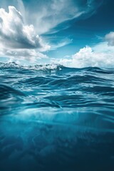 Fototapeta premium A large body of water under a cloudy sky