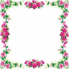 frame of flowers seamless pattern with birds and flowers