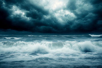 Obraz premium Human Rights Damage Lost in Climate Crisis . AI generative.