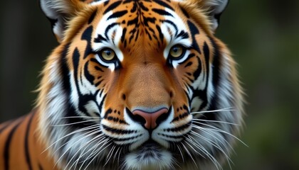 Fototapeta premium Wild beauty The majestic gaze of a tiger