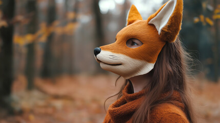 quadrober teenage subculture, children and teenagers in animal masks, non-standard physical activity, modern youth hobby