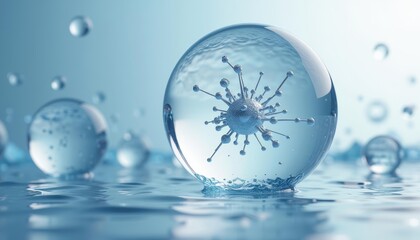  Glistening droplets encircle a microscopic marvel