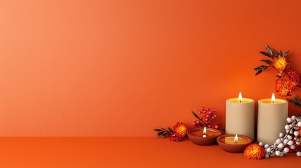 Colorful Diwali Background with Traditional Elements