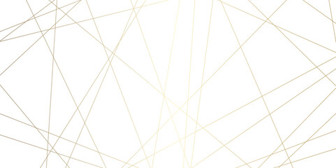Luxury banner golden geometric lines overlap design. Golden Seamless random chaotic lines on transparent background.	
