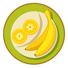 banana vector art, illustration of bananas, banana isolated on white