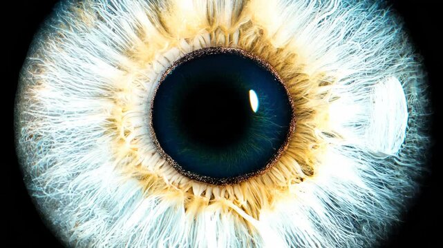 an iris that is filled entirely by the sun's corona