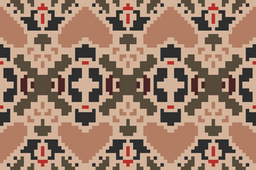 Ornament Islamic Geometric Pattern Wallpaperfolk Embroidery, Aztec Geometric Ornament Print. Design for Carpet, Wallpaper, Clothing, Wrapping, Fabric