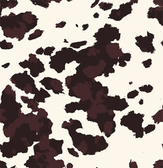 pattern cow leather natural print animal skin. Realistic cow fur seamless skin pattern