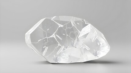 Fototapeta premium Quartz Crystal, Milky Inclusions