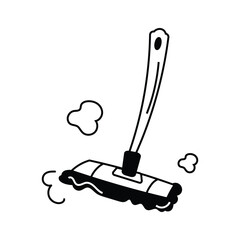 Easy to use icon of floor cleaning, ready to use vector