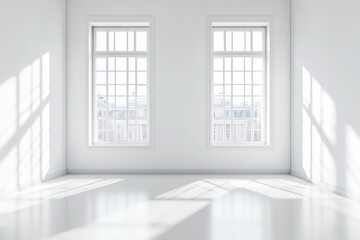 Modern White Interior Gallery with Natural Light and Stylish Design