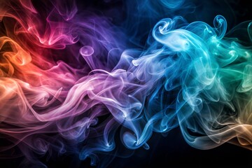 Obraz premium Colorful smoke swirls creating abstract artistic image