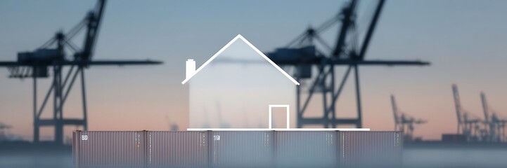 Fototapeta premium Architecture and design concept. Design for architectural portfolio, real estate development advertisement