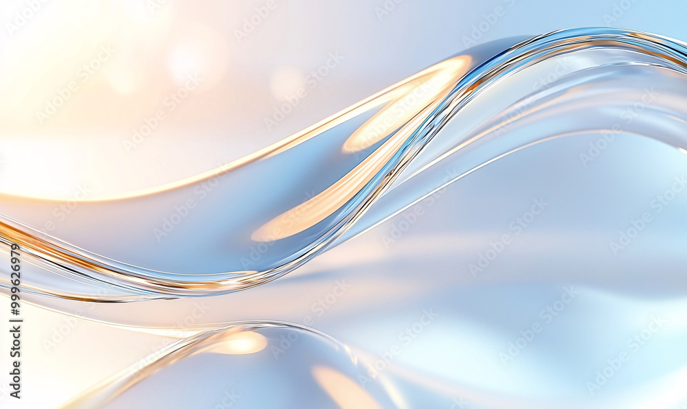 Wall mural abstract wave background-generative ai