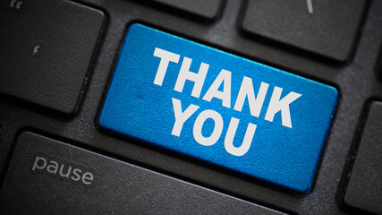 Thank you text button on keyboard