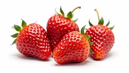  Fresh ripe strawberries ready for picking