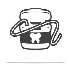 Dental floss icon transparent vector isolated