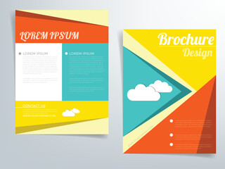 Header flyer business brochure vector graphic with space for text and message design