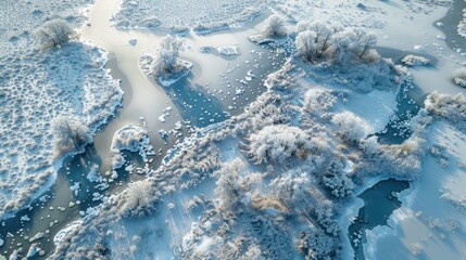 Frozen River Landscape
