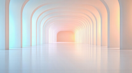 Obraz premium A mesmerizing digital tunnel of light and energy, illustrating the concepts of speed, travel, and futuristic technology.