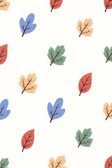 seamless pattern with autumn leaves