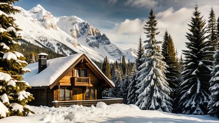 Cozy Cabin Retreat: Nestled in a Snowy Wonderland