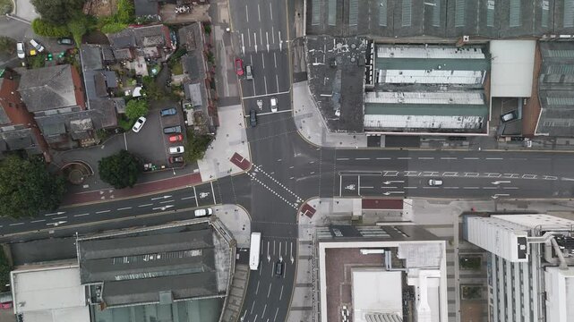 Nottingham Traffic flowing through intersection in nottingham