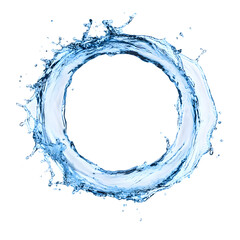 Water circle isolated on transparent background