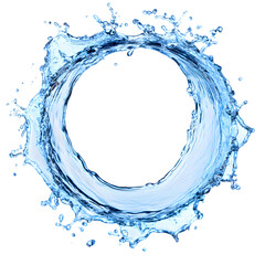 Water circle isolated on transparent background