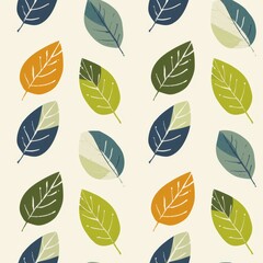 Obraz premium leaves pattern pattern, green. ai generated