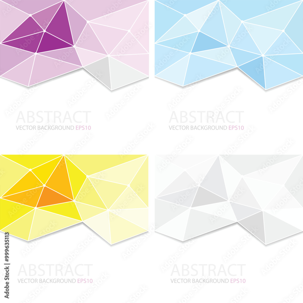 Poster polygonal graphic vector curve line overlap background for text and message design