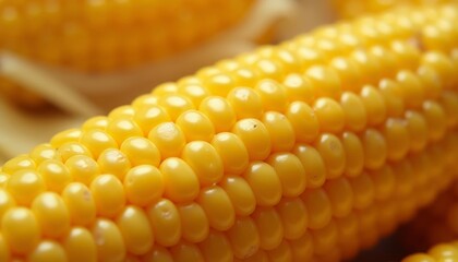  Bright and fresh corn kernels ready for harvest