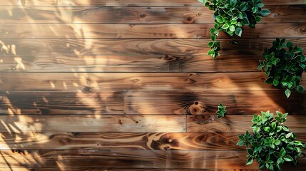 View of a wooden product aerial display with a mountain blue plant coffee table fresh farmers hardwood