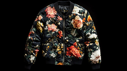 Floral print bomber jacket for men.