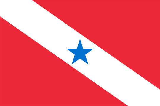 The flag of Para state, Brazil, with precise proportions and official colors.