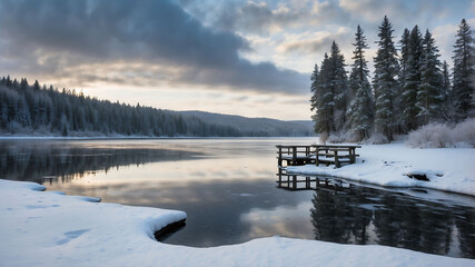 A Beautiful Realistic winter season background