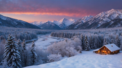 A Beautiful Realistic winter season background