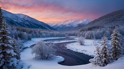 A Beautiful Realistic winter season background