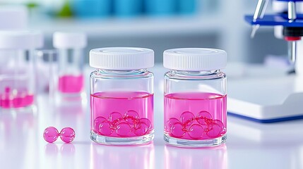 Advanced protein models in a sophisticated, clean lab environment, soft lighting highlighting each molecular detail, showcasing the precision of protein design