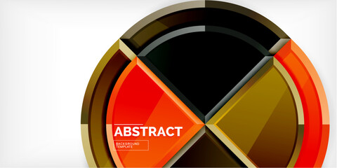 Glossy circles geometric background. Vector Illustration For Wallpaper, Banner, Background, Card, Book Illustration, landing page