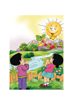 kids rhymes background Pray