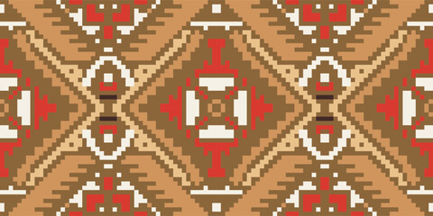 Sari Pattern Abstract Geometric Pattern Designfolk Embroidery, Aztec Geometric Ornament Print. Design for Carpet, Wallpaper, Clothing, Wrapping, Fabric