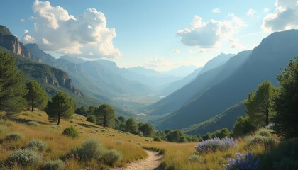 Fototapeta premium Exploring the serene beauty of natures grandeur
