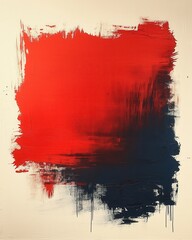 Bold Abstract Red and Navy Canvas Art