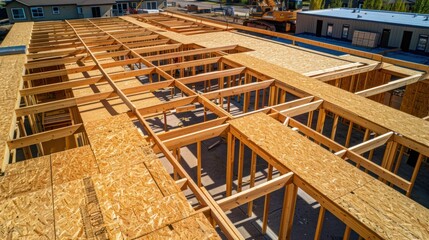 Construction Site with Wooden Frame