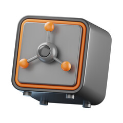 Premium finance bank security case icon 3d rendering on isolated background